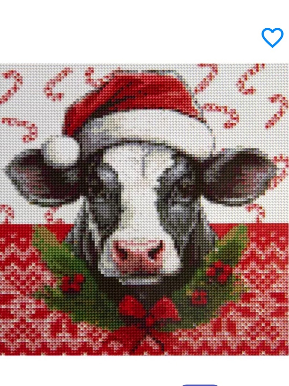 New! Christmas Cow Diamond Art Kit by Hobby Lobby